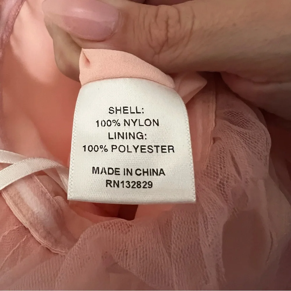 NEW NWT Lovers + Friends Bobbit Strapless Tulle Maxi Gown In Blush Pink